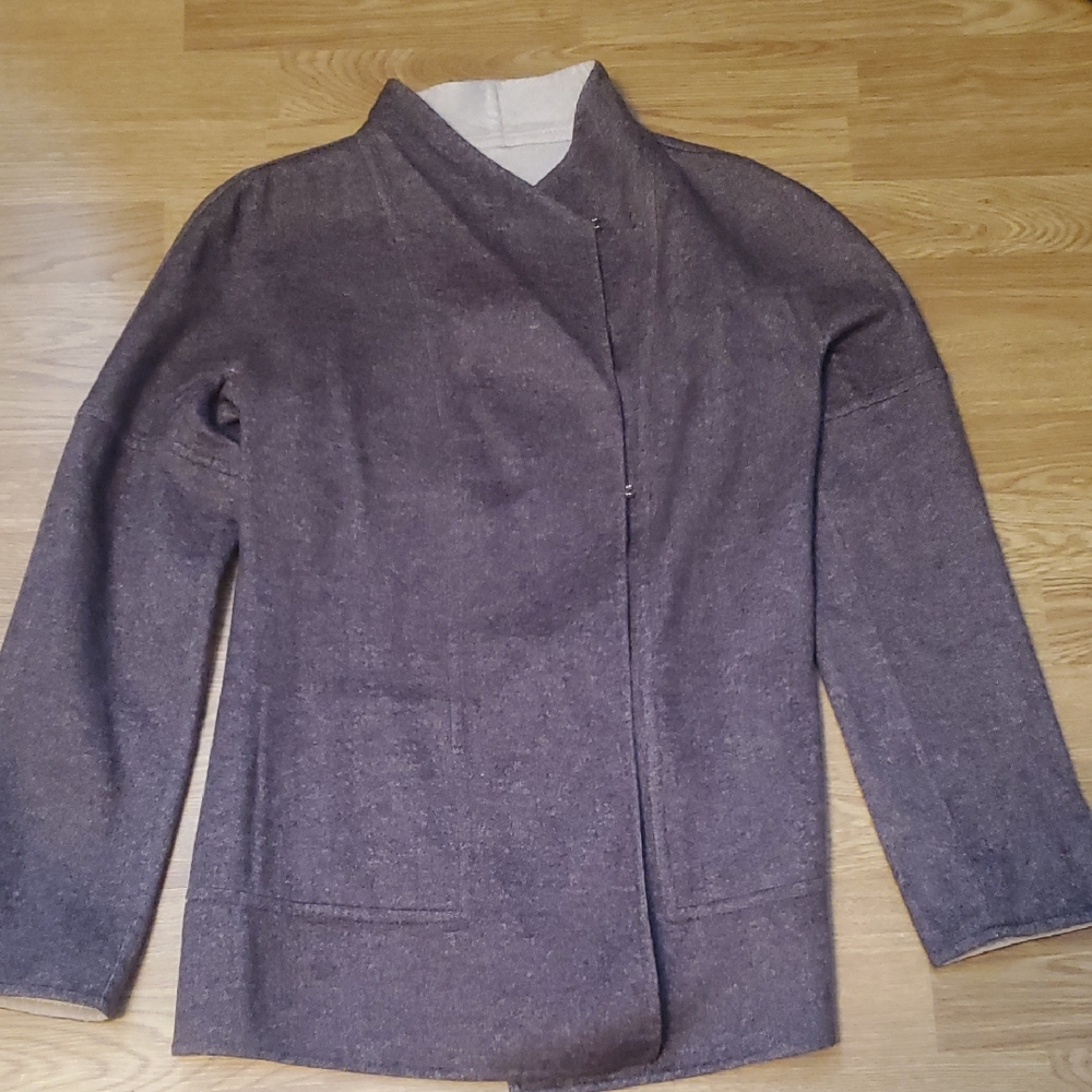 Agnona 100% Cashmere Made in Italy Reversible Sweater Jacket